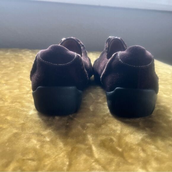 Natural Soul by Naturalizer Loafer Shoes Size 10M Suede Rigg Brown Slip-On Zip - Picture 2 of 6